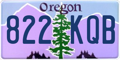 OR license plate 822KQB