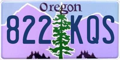 OR license plate 822KQS
