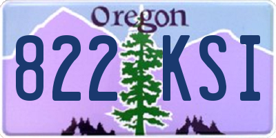 OR license plate 822KSI