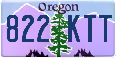OR license plate 822KTT