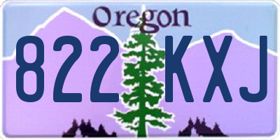 OR license plate 822KXJ