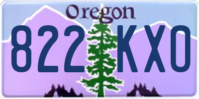 OR license plate 822KXO