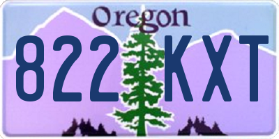 OR license plate 822KXT