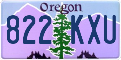 OR license plate 822KXU