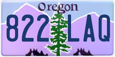 OR license plate 822LAQ