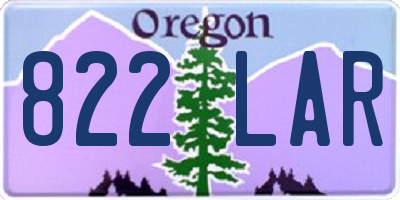 OR license plate 822LAR