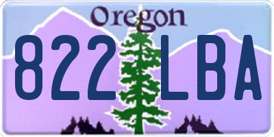 OR license plate 822LBA