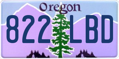 OR license plate 822LBD