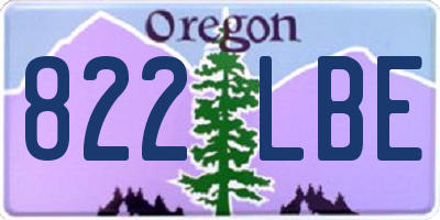 OR license plate 822LBE