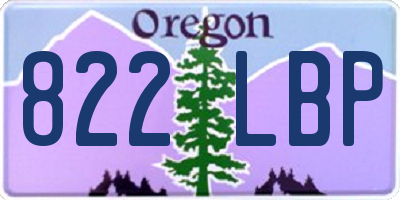 OR license plate 822LBP