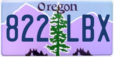 OR license plate 822LBX