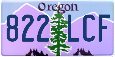 OR license plate 822LCF