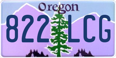 OR license plate 822LCG