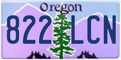 OR license plate 822LCN