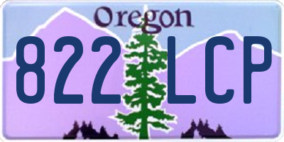 OR license plate 822LCP