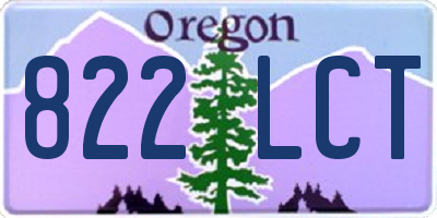OR license plate 822LCT