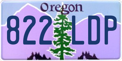 OR license plate 822LDP