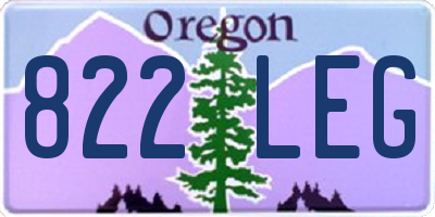 OR license plate 822LEG