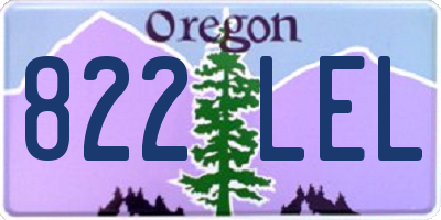 OR license plate 822LEL