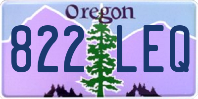 OR license plate 822LEQ