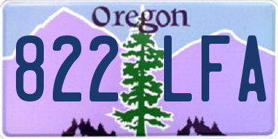 OR license plate 822LFA