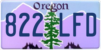 OR license plate 822LFD