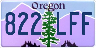 OR license plate 822LFF