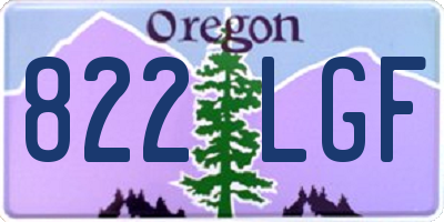 OR license plate 822LGF