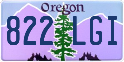 OR license plate 822LGI