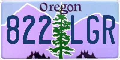 OR license plate 822LGR