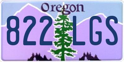 OR license plate 822LGS