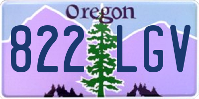 OR license plate 822LGV