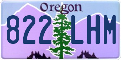 OR license plate 822LHM