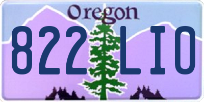 OR license plate 822LIO