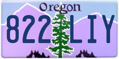 OR license plate 822LIY