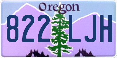 OR license plate 822LJH