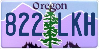 OR license plate 822LKH