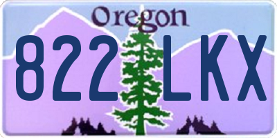 OR license plate 822LKX