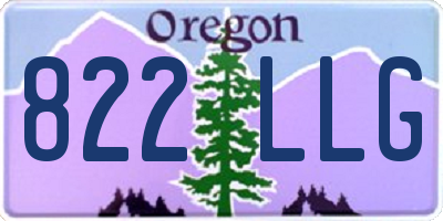OR license plate 822LLG