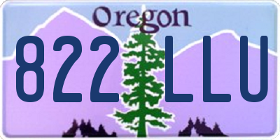 OR license plate 822LLU
