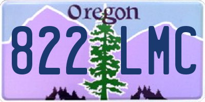 OR license plate 822LMC