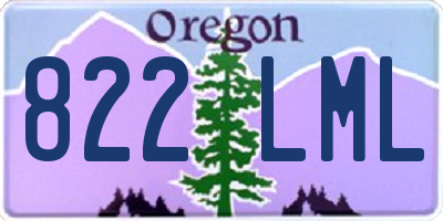 OR license plate 822LML