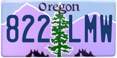 OR license plate 822LMW
