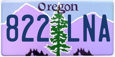 OR license plate 822LNA