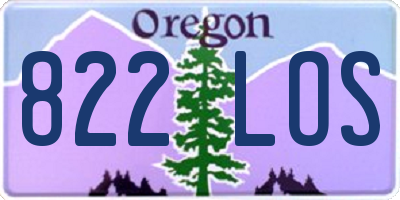 OR license plate 822LOS