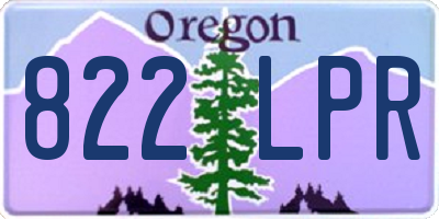 OR license plate 822LPR