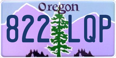 OR license plate 822LQP