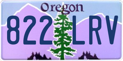 OR license plate 822LRV