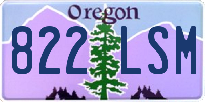 OR license plate 822LSM