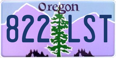 OR license plate 822LST